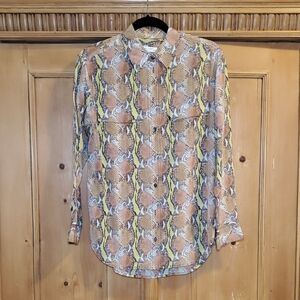 Equipment Silk Snakeskin Blouse